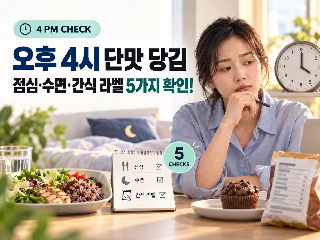 오후 4시만 되면 단 게 당길 때?