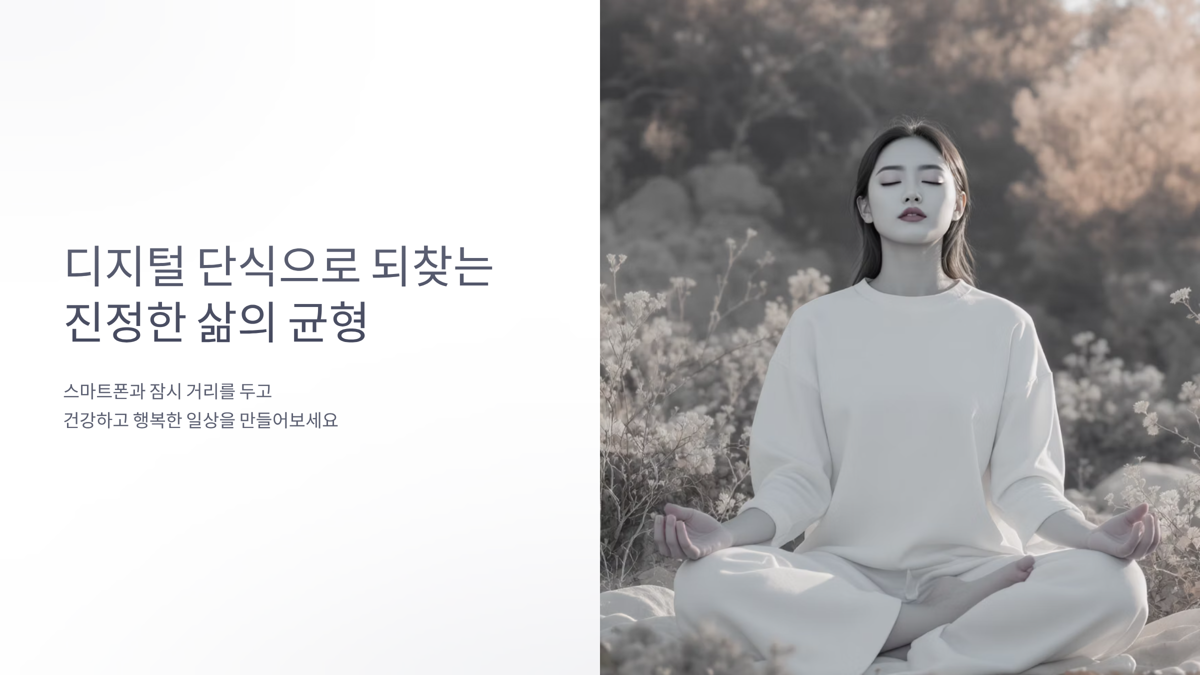 디지털 단식법으로 찾는 일상의 균형