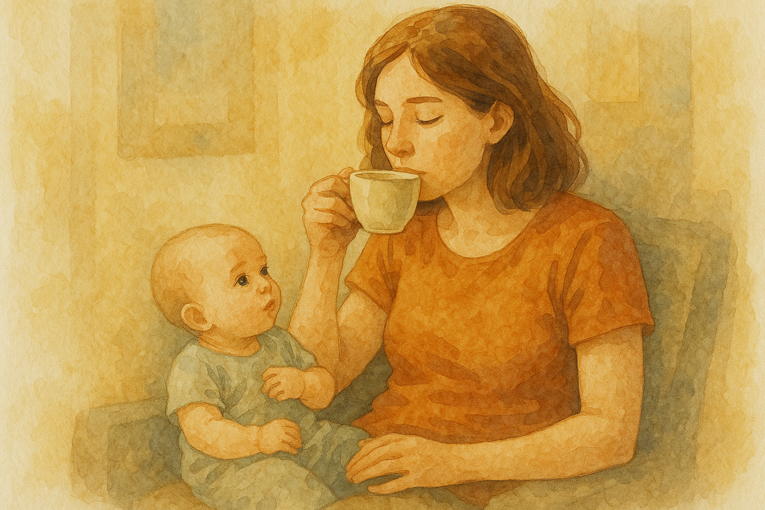 엄마와 아기의 따뜻한 순간