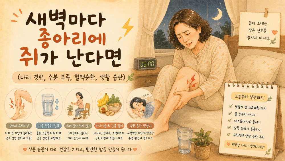 다리 경련 예방법