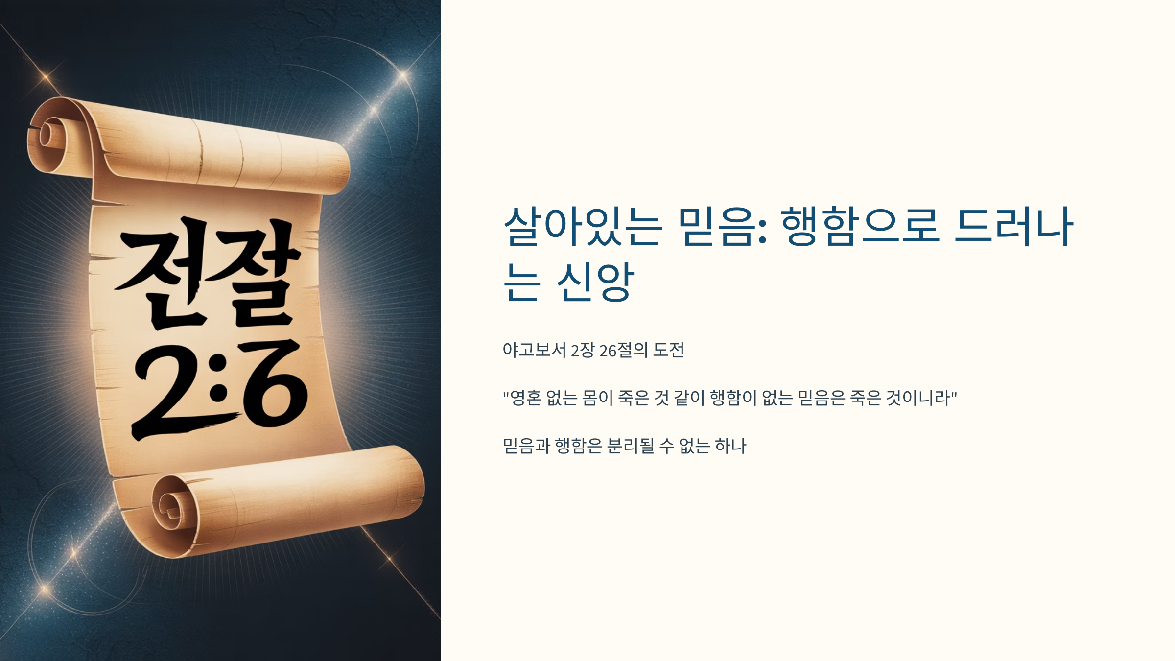 야고보서 2장 26절