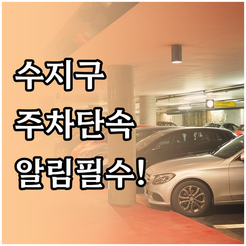 수지구 주정차 단속 알림 서비스 신청..