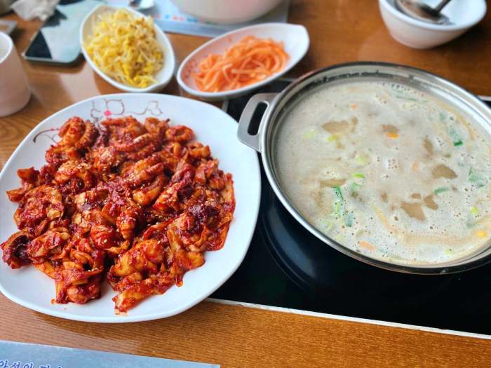 생방송오늘저녁 안성 금광호수 쭈꾸미 들깨칼국수 원두커피 3종세트 만3천원 주꾸미볶음 들깨 칼국수 맛집 추천