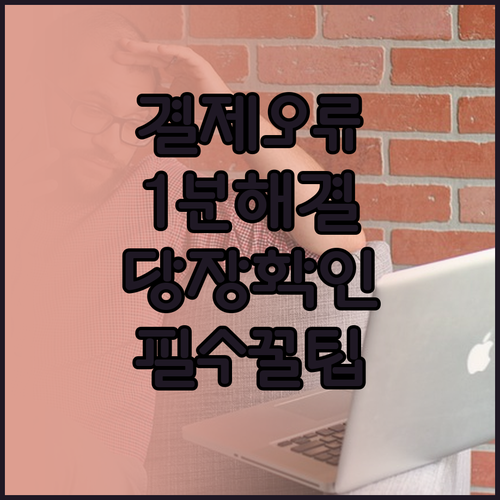 카카오페이 결제 오류 1분 안에 해결..