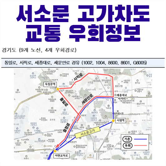서울 서소문 고가차도 교통 우회정보에 대한 그림