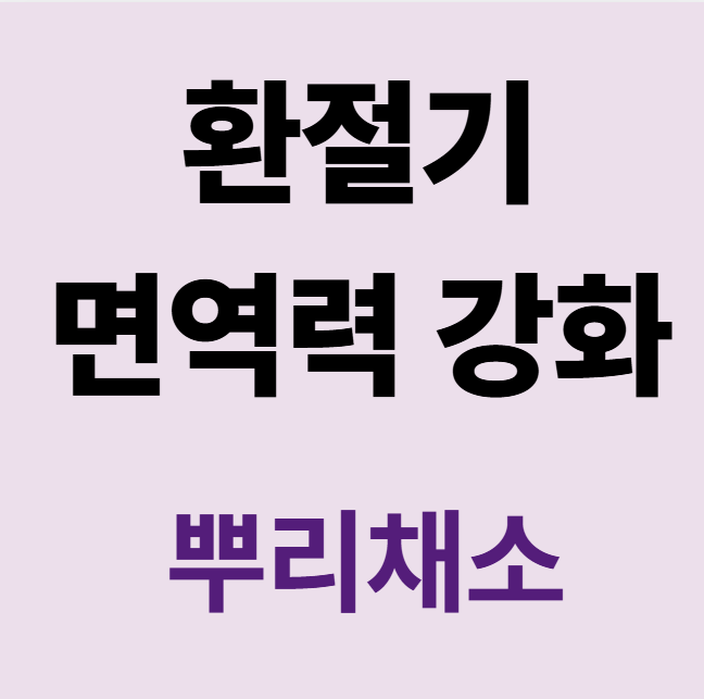 환절기 면역력 강화 뿌리채소