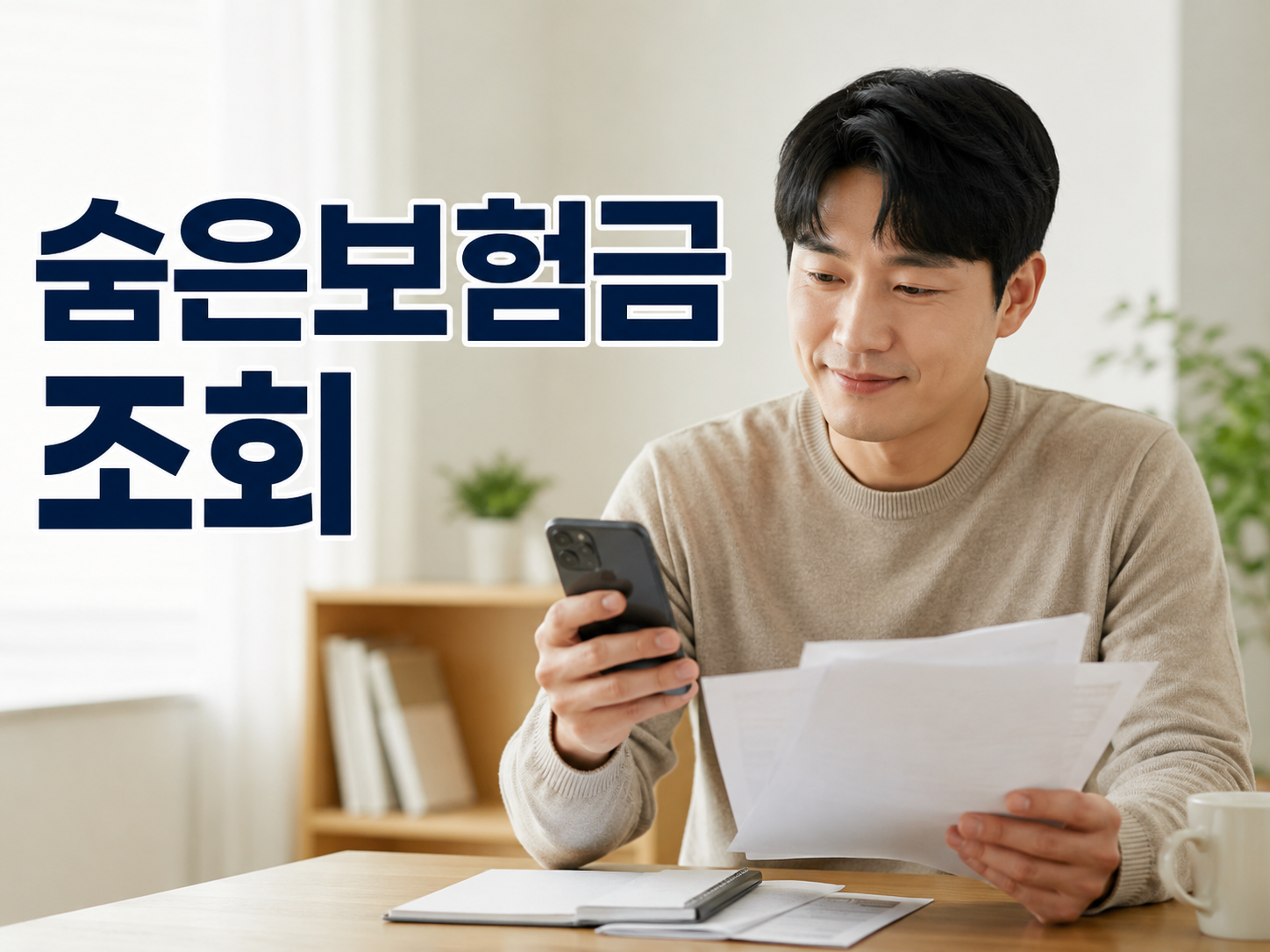 숨은보험금 조회하는 남자