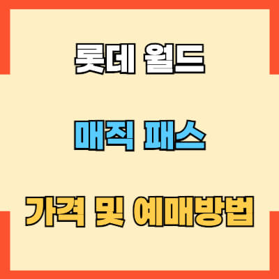 매직패스 가격
