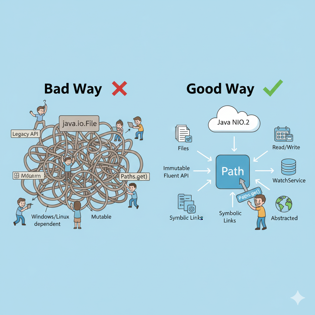 Path와 Paths 클래스(NIO.2)의 특징
