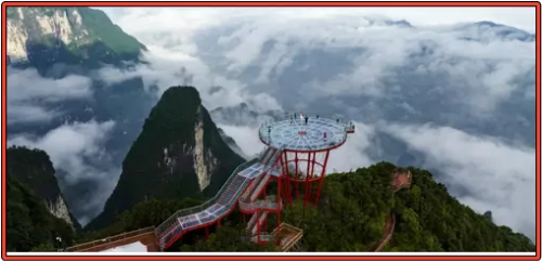 하늘에서-바라본-장가계-칠성산-전망대-풍경