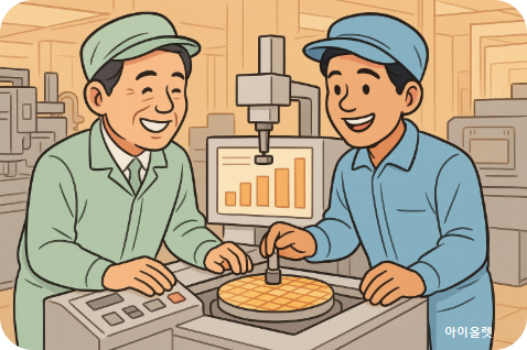 산업 현장 협력 장면