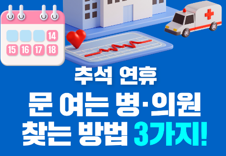 추석 연휴 병원 응급실 찾기