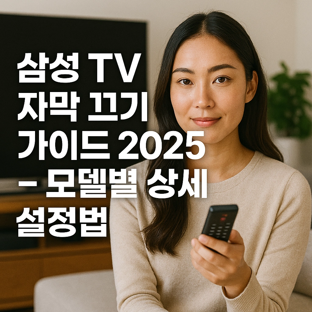 삼성 TV 자막 끄기 가이드 2025 - 모델별 상세 설정법