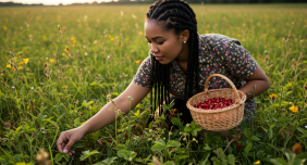 산딸기-수확하는-모습