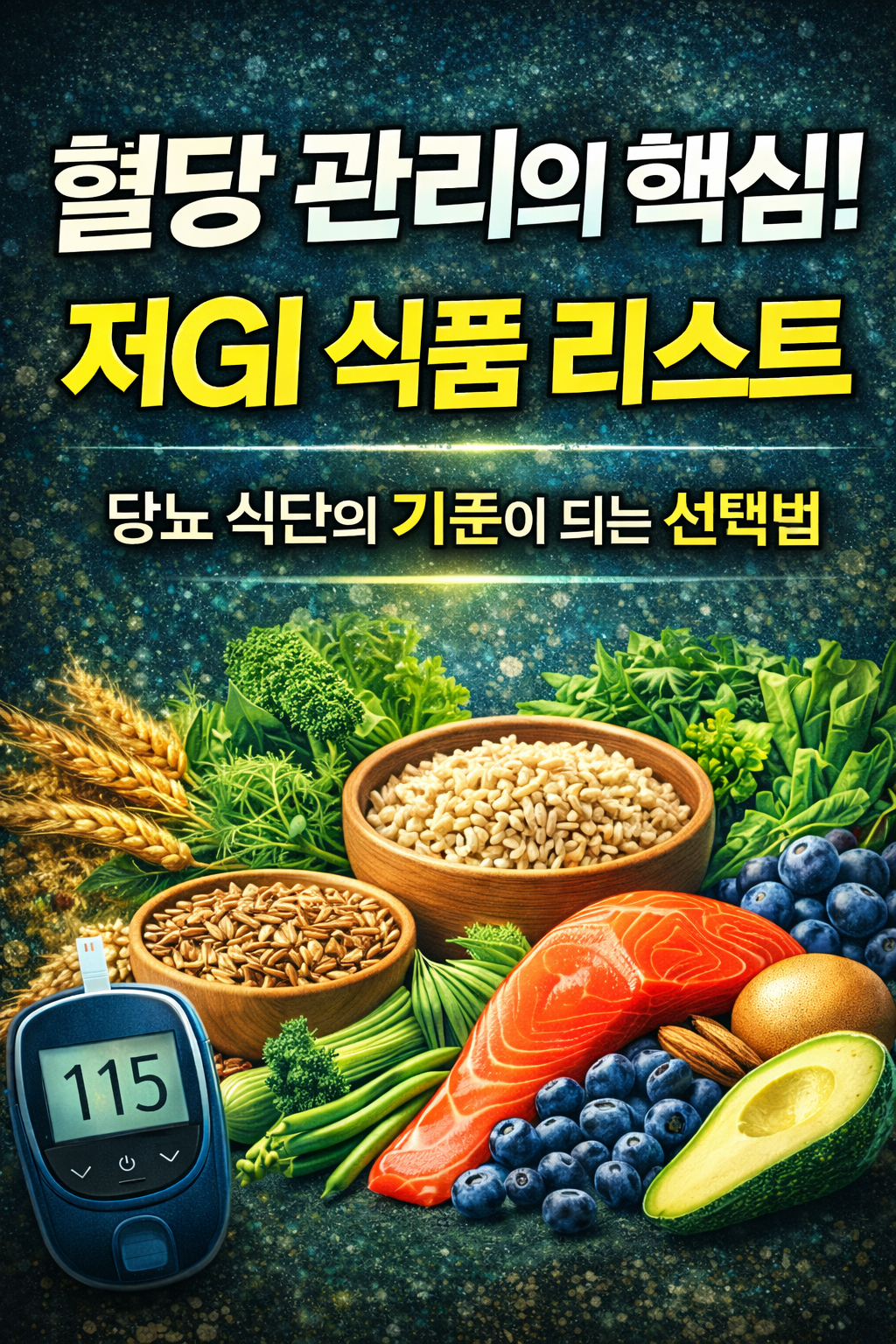 혈당 관리의 핵심! 저GI 식품 리스트 총정리 / 당뇨 식단의 기준이 되는 선택법