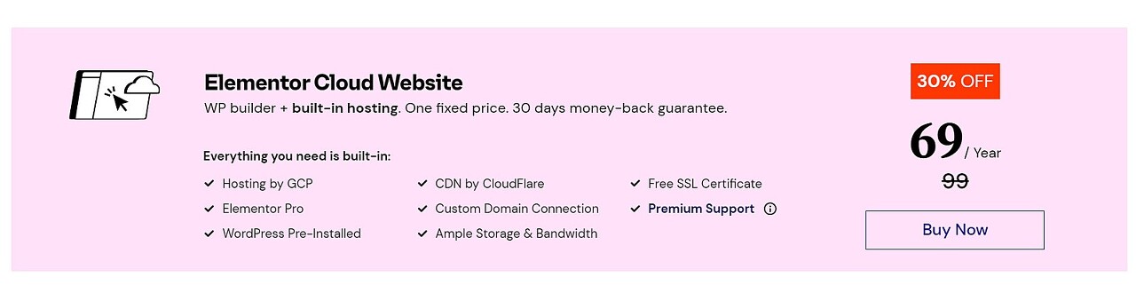 워드프레스 페이지 빌더 Elementor 세일 - 엘리멘터 클라우드