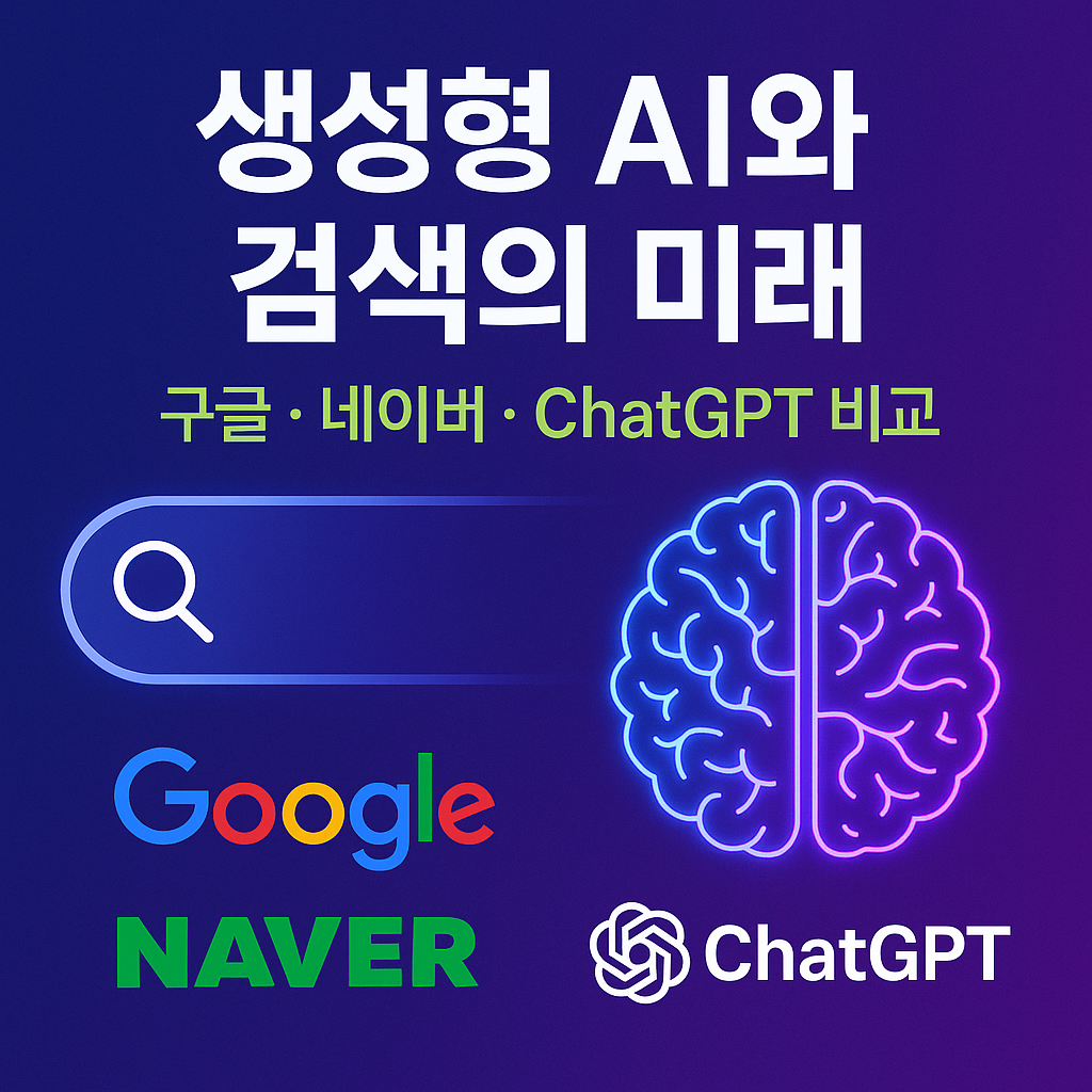 생성형 AI와 검색의 미래 구글·네이버·ChatGPT 비교