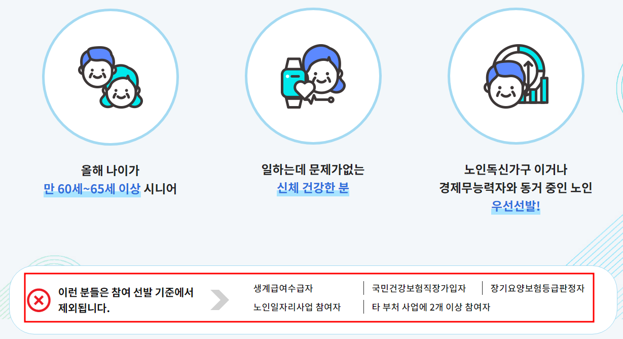 노인일자리사업 신청방법, 문의처