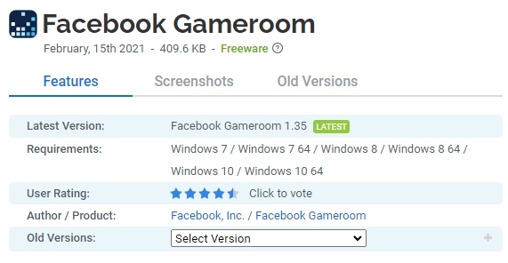 Facebook-Gameroom