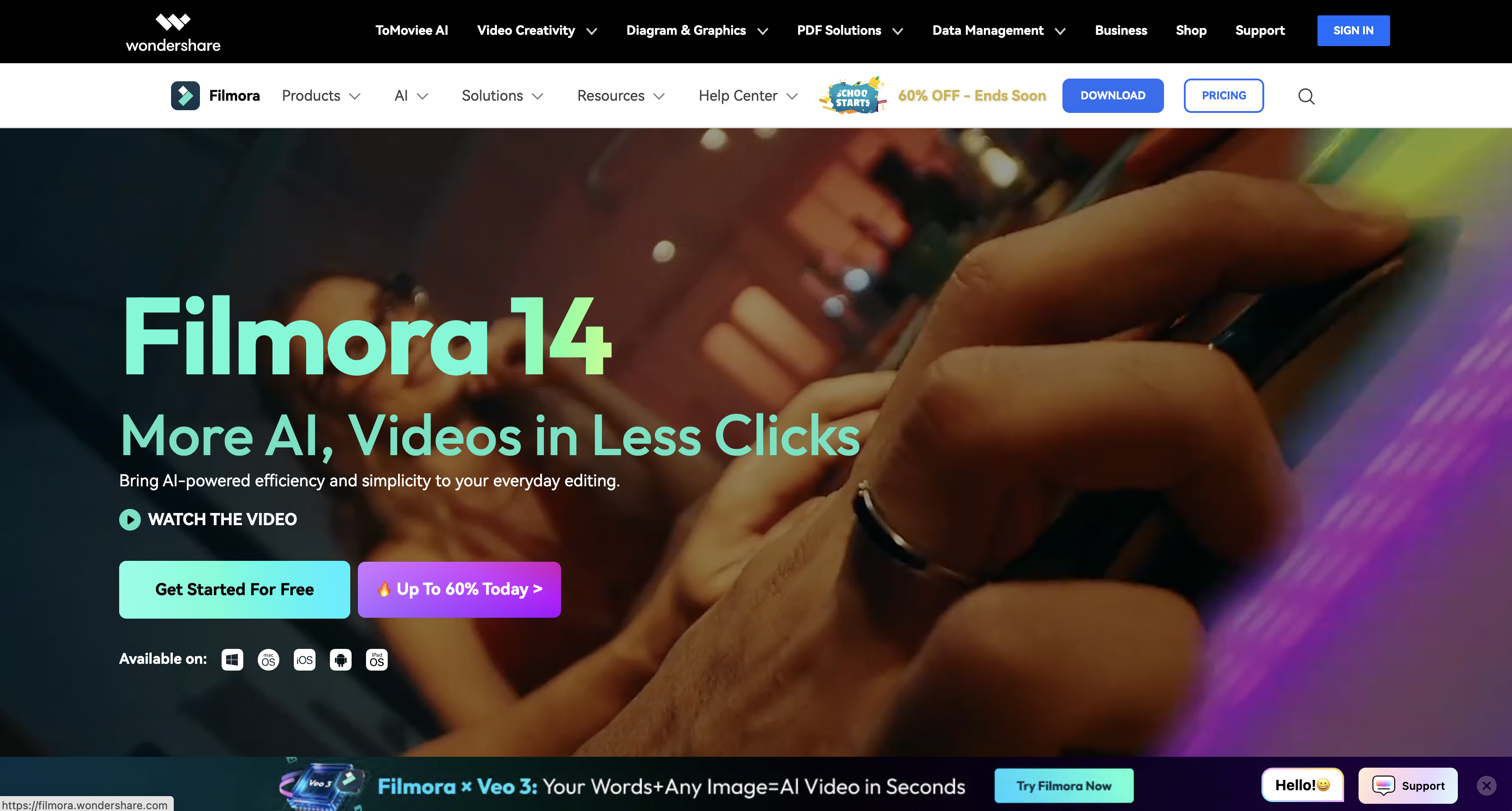 Filmora AI Video