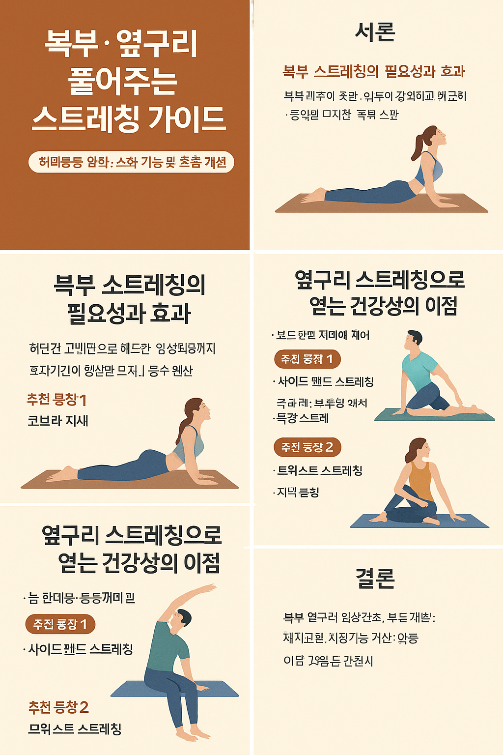 복부&middot;옆구리 풀어주는 스트레칭 가이드