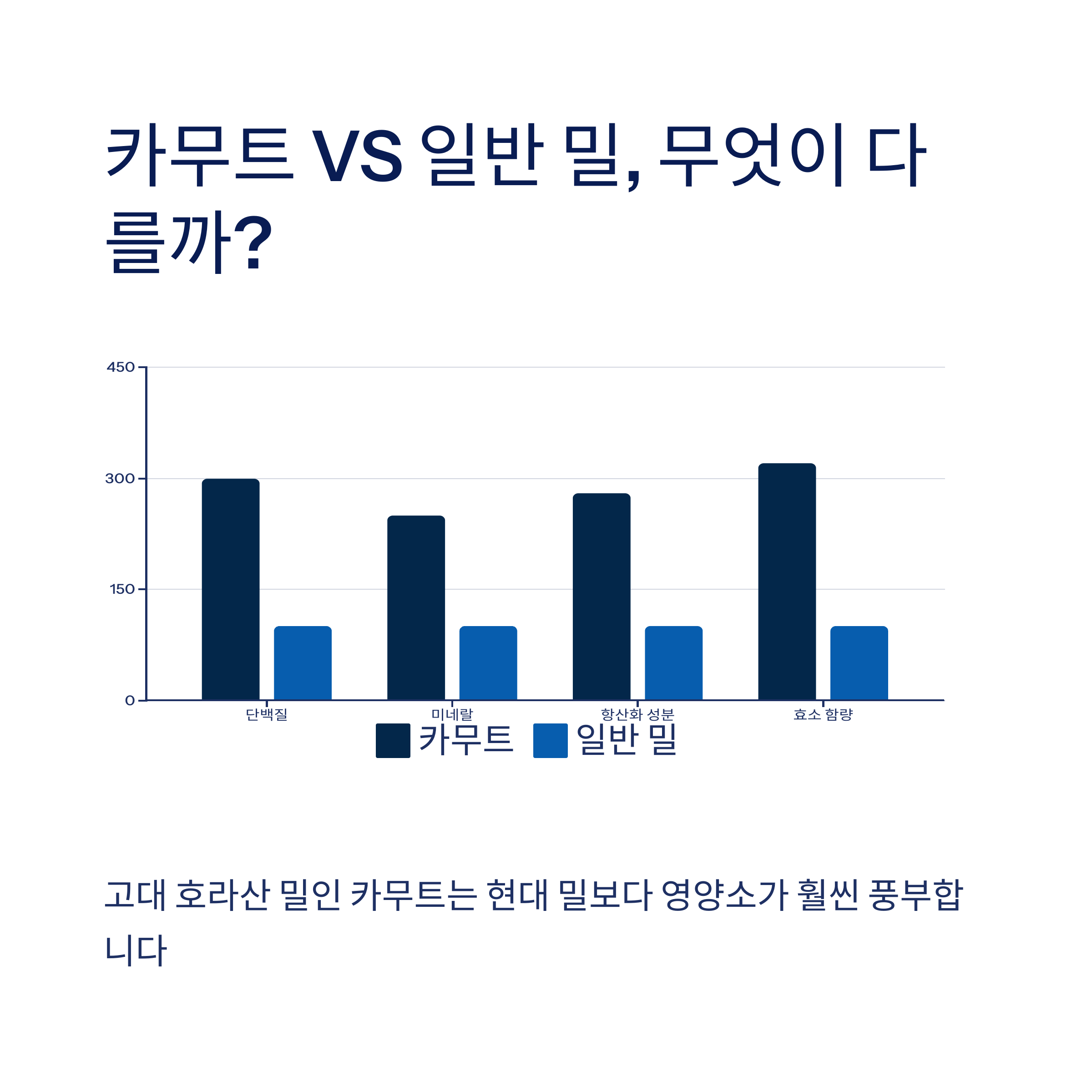카무트와 일반 밀의 차이