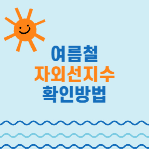 여름 자외선 지수