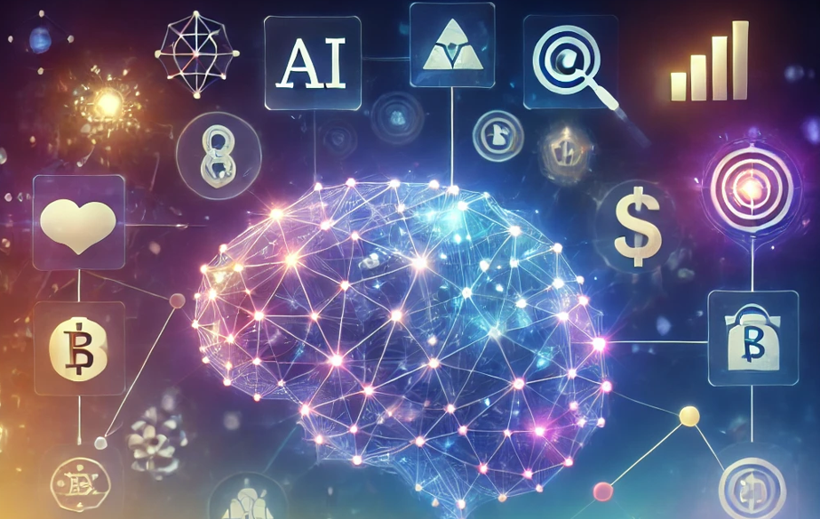 AI와 메타버스 융합 상징 가상 이미지