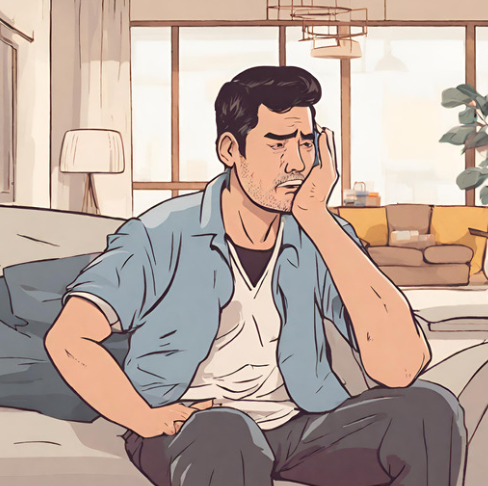 치아발치후 드라이소켓_치아 통증 남자 이미지