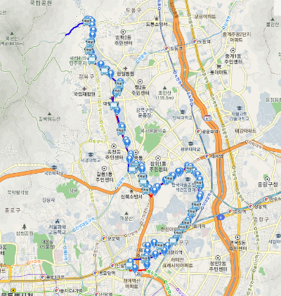 120번버스 노선도