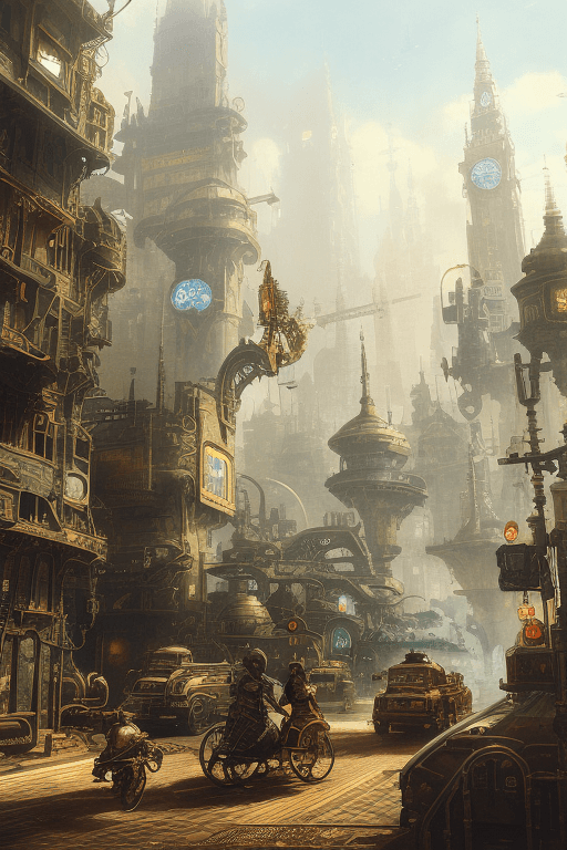 Playground AI로 생성한 그림(4) - 레트로 퓨처리즘