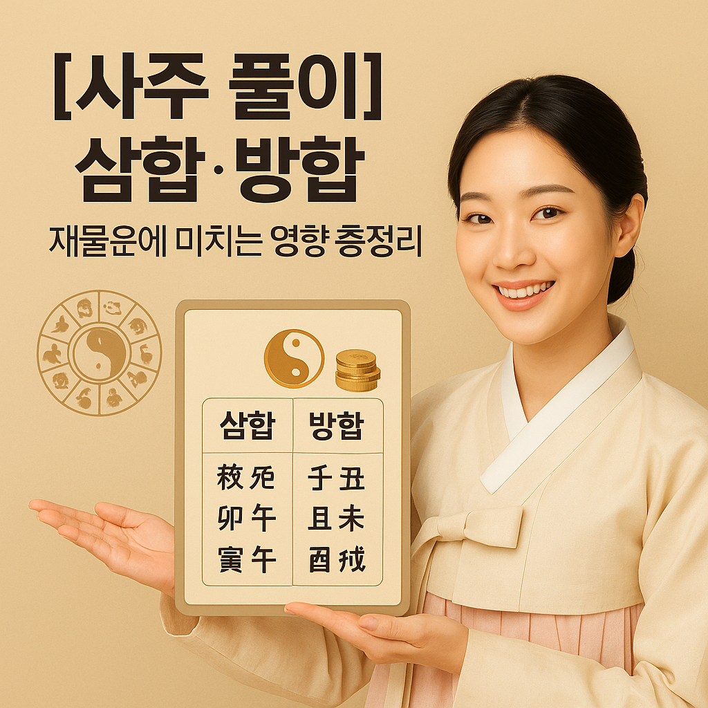 [사주 풀이] 삼합&middot;방합 ｜ 재물운에 미치는 영향 총정리