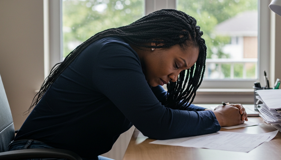 스트레스 받은 여성-사진