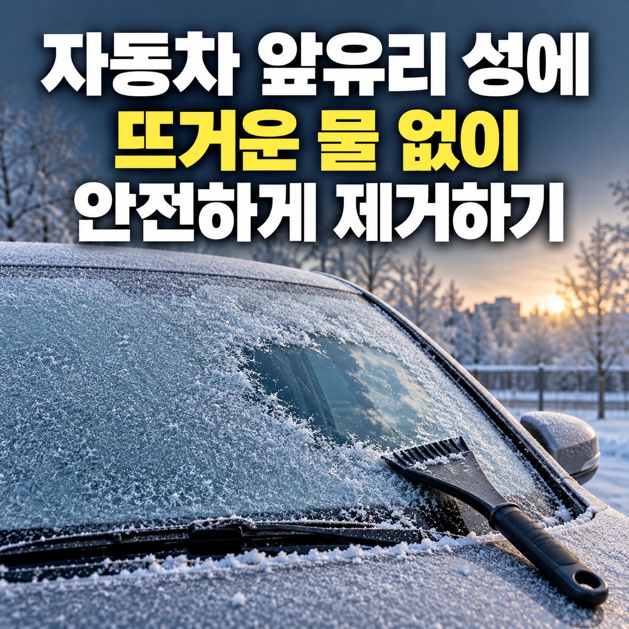 자동차 앞유리 성에 안전 제거 썸네일