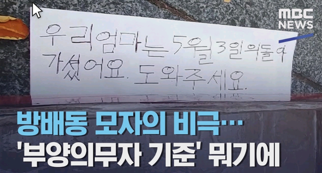 부양의무자문제점
