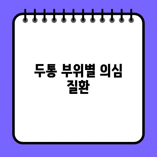 두통 부위별 의심 질환