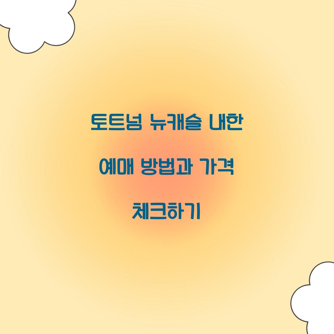 토트넘 뉴캐슬 내한 예매