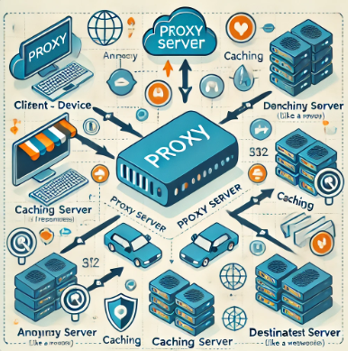 프록시 서버의 개념을 시각화한 이미지