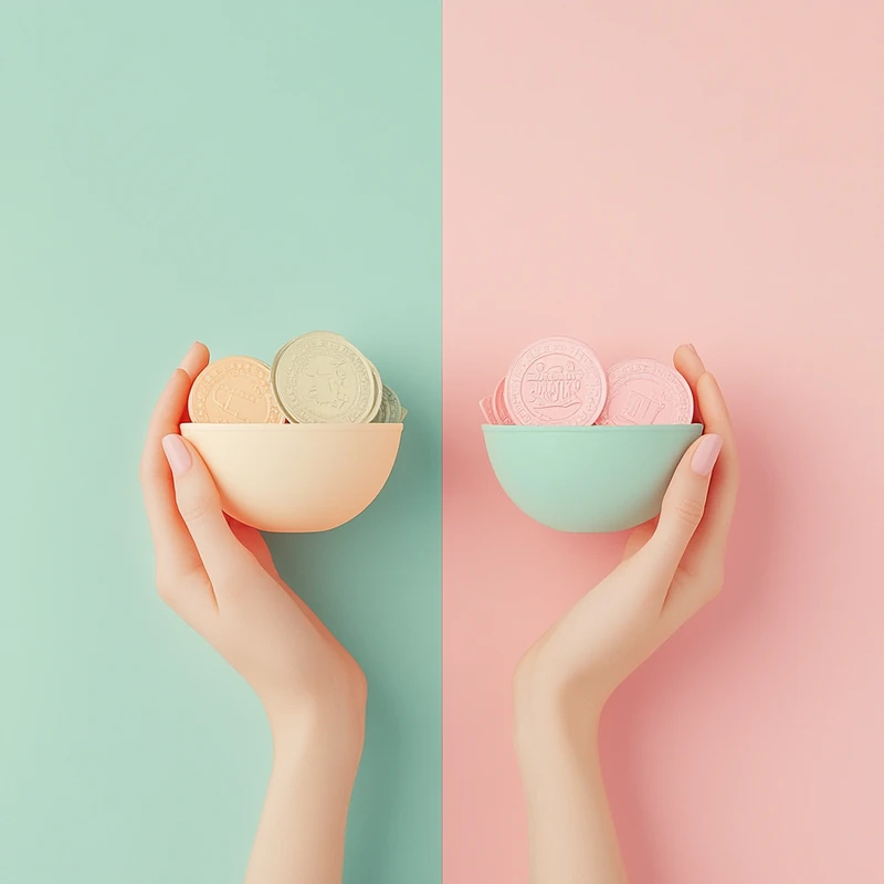 KODEX와 TIGER 연금 ETF 상품 구성의 특징을 주식과 채권 바구니로 비유한 시각적 비교, ETF 상품 추천, 연금 상품, 포트폴리오, 주식 채권 투자