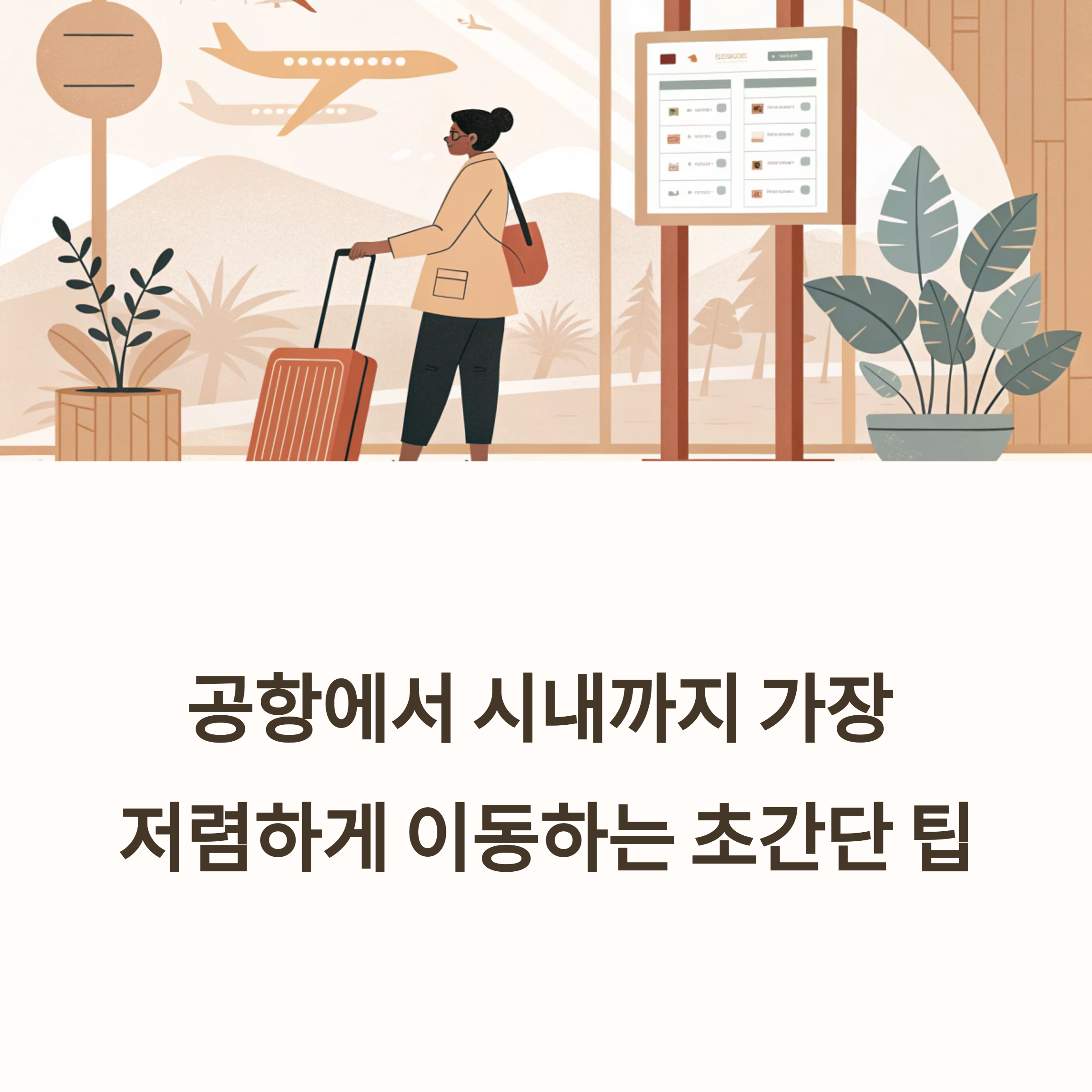 공항에서 시내까지 저렴하게 이동