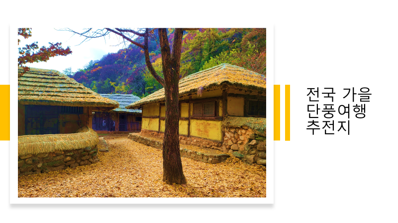 전국 가을단풍여행추천지