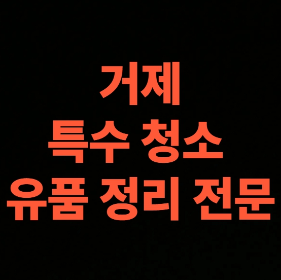 거제 고독사청소 업체