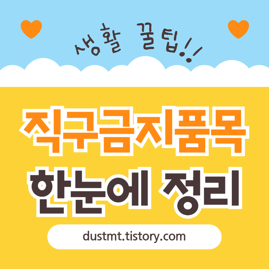 직구 금지 품목 한눈에 정리