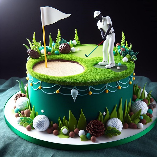 골프 장 이미지의 케이크 사진