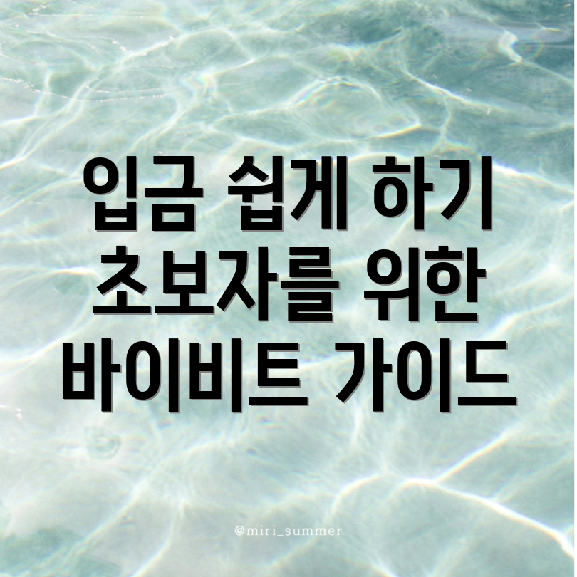바이비트 입금