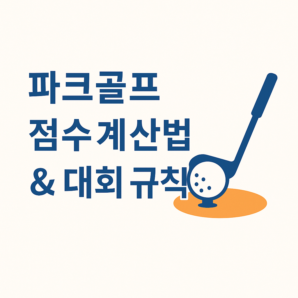파크골프 점수 계산법 &amp; 대회 규칙 총정리