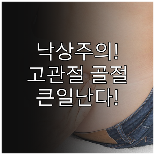 집 안 낙상으로 인한 고관절 골절 주..