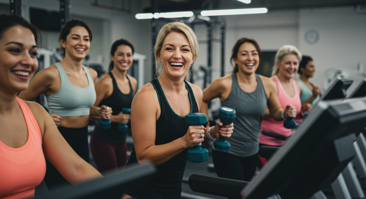 갱년기 헬스클럽 사진