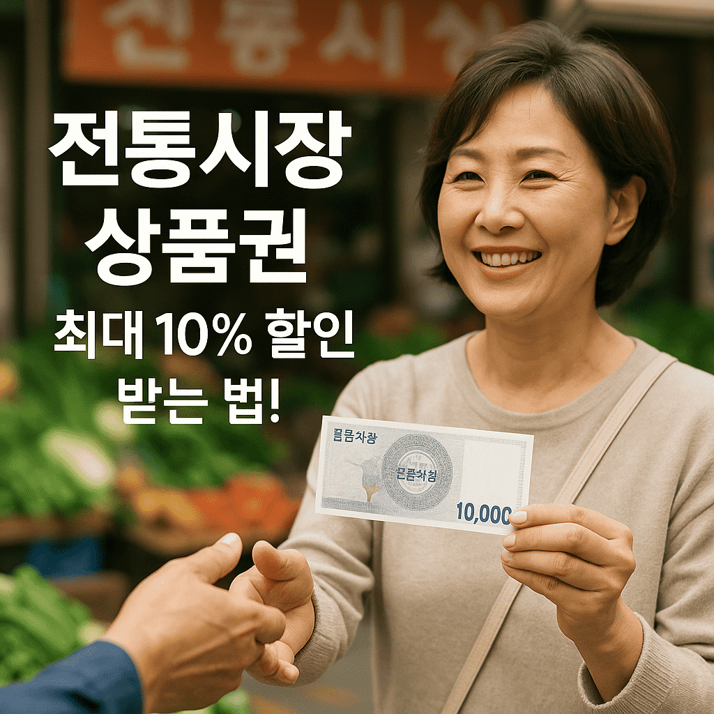 시장상인연합회에서 발행한 전용 상품권 완전정복