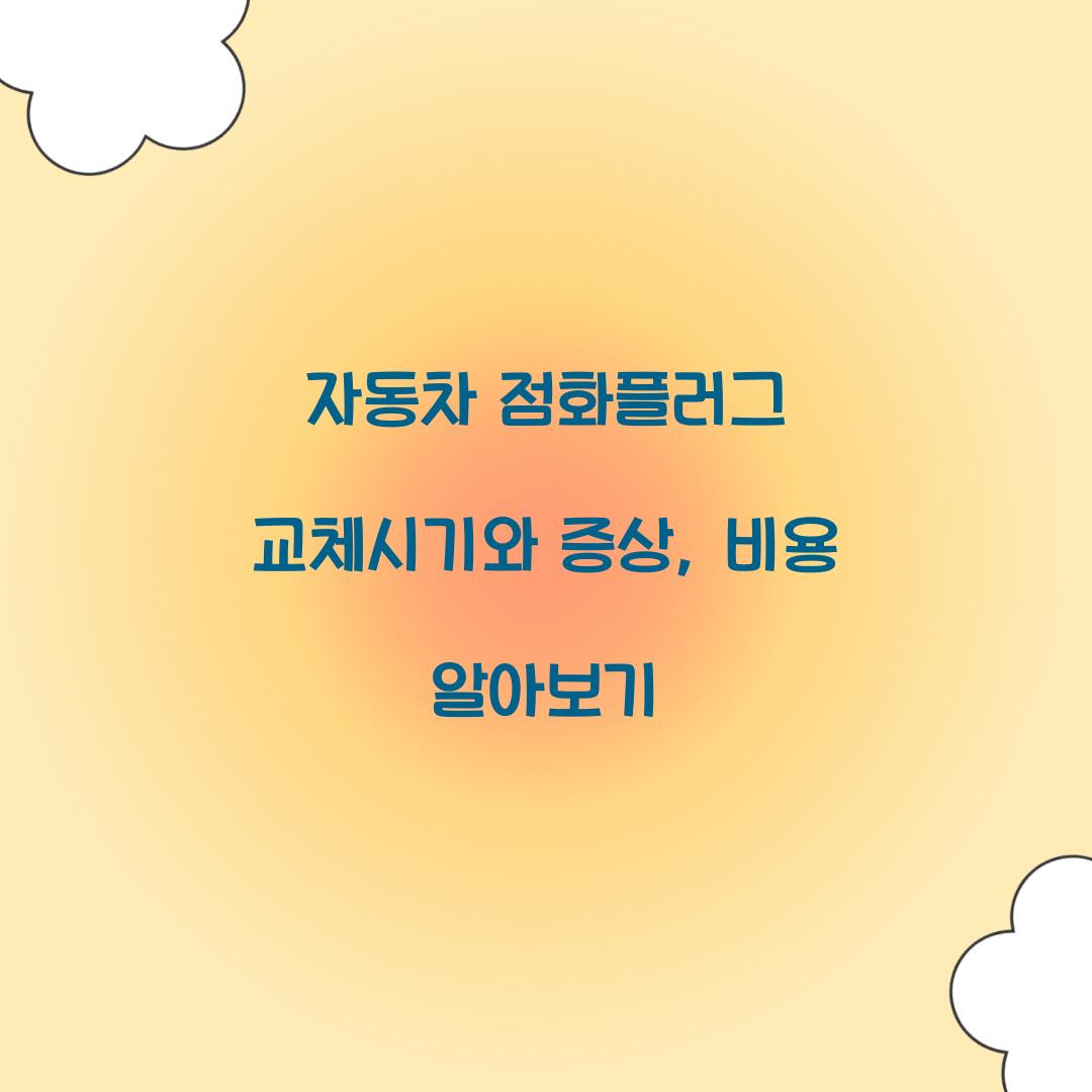 자동차 점화플러그 교체시기
